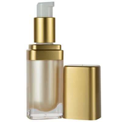 Καλή τιμή. Υλικό βάσης PMMA 15ml πλαστικές τετραγωνικές καλλυντικές φιάλες Εκτύπωση με οθόνη σε απευθείας σύνδεση