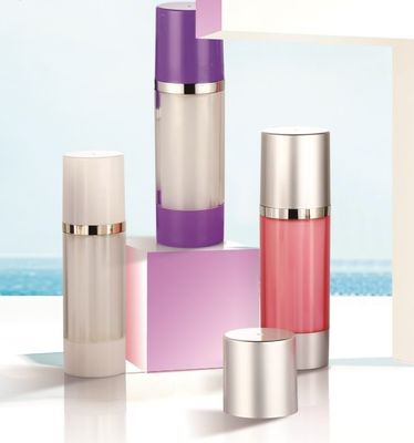 Καλή τιμή. Στρογγυλό Σχήμα Διπλού Θαλάμου Μπουκάλι Κρέμας με Χωρητικότητα 15ml *2 / 25ml *2 και Ακρυλικό Υλικό για Συσκευασία Καλλυντικών σε απευθείας σύνδεση