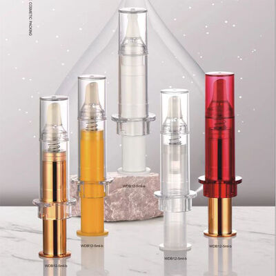 Καλή τιμή 10ml Custom Color Leak Proof Airless Syringe Bottle for Eye Serum Face Cream Cosmetic Packaging online